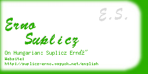 erno suplicz business card